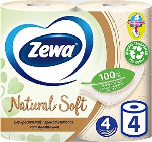 Zewa   Natural Soft 4  4 7322541270043  - babypremium.com.ua